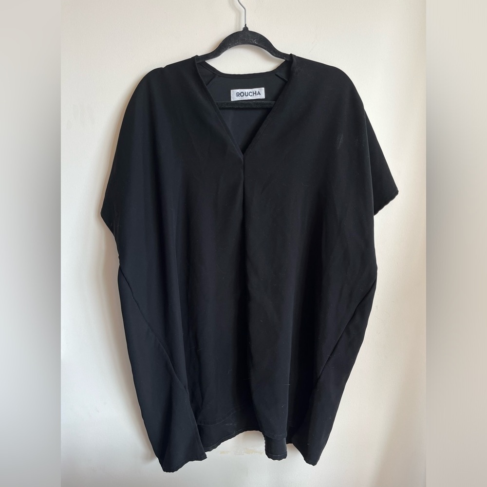 ROUCHA Tome Black Drape Top size D/ XL